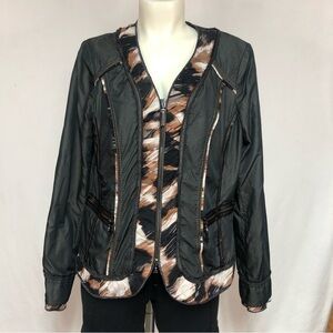 LIGHTWEIGHT Black, Caramel & White Jacket